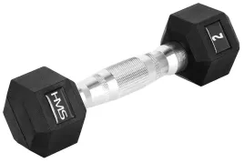 hms-hantla-ciezarek-gumowany-do-cwiczen-treningu-silowego-hex-pro-2-kg