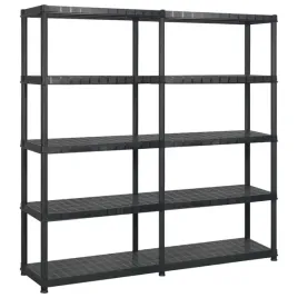 czarny-regal-na-ksiazki-z-tworzywa-sztucznego-85-x-40-x-185-cm-5-poziom