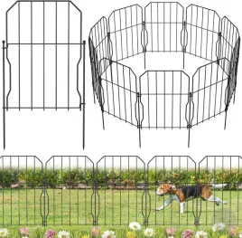 10x-metalowy-plotek-ogrodowy-ogrodzenie-plot-maly-niski-czarny-dekoracyjne