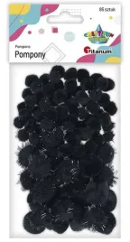 pompony-akrylowe-i-brokatowe-85szt-czarne
