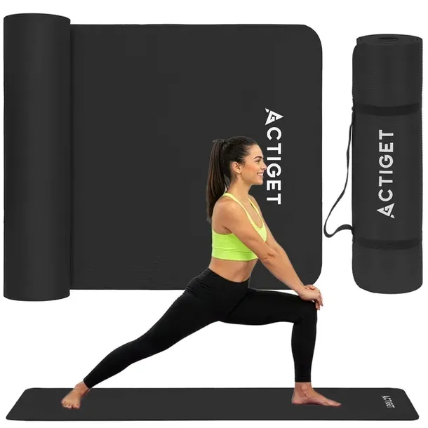 Mata do jogi, ćwiczeń fitness 183x61 cm antypoślizgowa, materac do stretchi