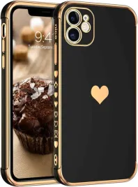 etui-do-apple-iphone-11-case-silikonowy-czarny-zlota-ramka-serduszko-a2111