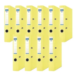 zestaw-10-segregatorow-a4-donau-premium-pp-zolte