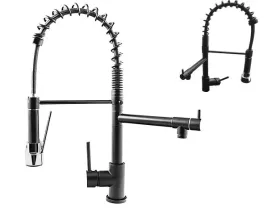 bateria-kuchenna-2-wylewki-czarna-zlew-granitowy