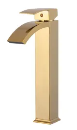 bateria-umywalkowa-zlota-wysoka-kaskada-wodospad