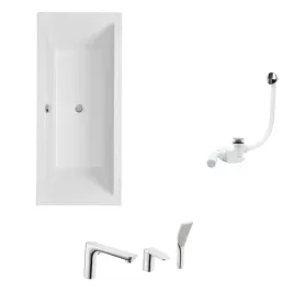 Zdjęcie produktu Wanna QUATTRO DUO 160x75 z baterią 3-otworową