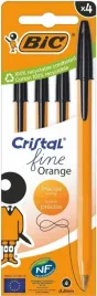 dlugopis-orange-fine-cristal-4szt-czarny-bic