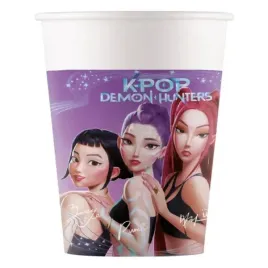 kubeczki-papierowe-k-pop-demon-hunters-200-ml-8-sztuk-98640