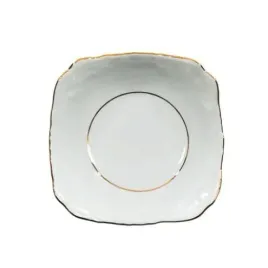 salaterka-kwadratowa-14-cm-rococo-cmielow-zlota-linia