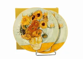 duo-komplet-2-talerze-deserowe-sunflowers-inspired-by-van-gogh