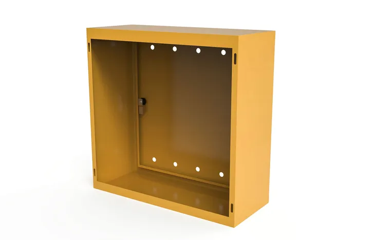 SZAFKA GAZOWA ŻÓŁTA 60x60x25 BEZ PLECÓW