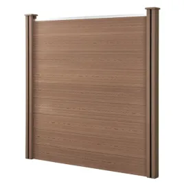 ogrodzenie-ogrodowe-wpc-180x180cm-z-slupkami-brazowy