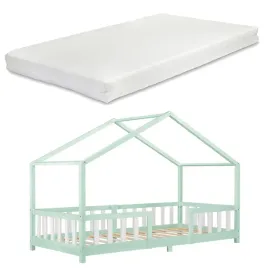 lozko-dzieciece-z-materacem-z-zimnej-pianki-z-kratka-90x200cm-mietowy-bialy