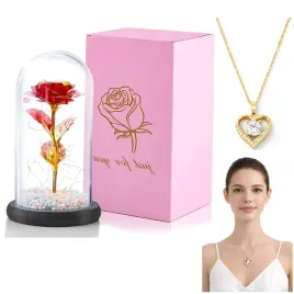 wieczna-roza-w-szkle-led-zloty-naszyjnik-serce-prezent-walentynki-zestaw