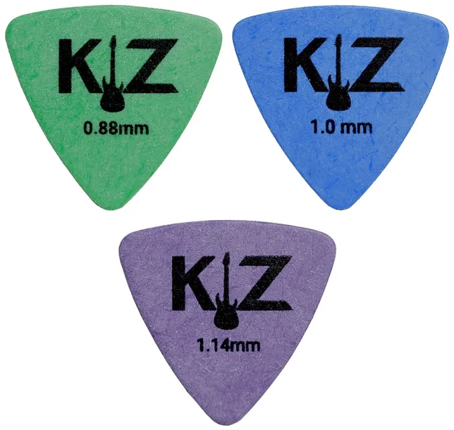 3x Kostki Do Gitary Piórko KZ Triangle 0,88+1,0+1,14 mm Zestaw - z Tediorex