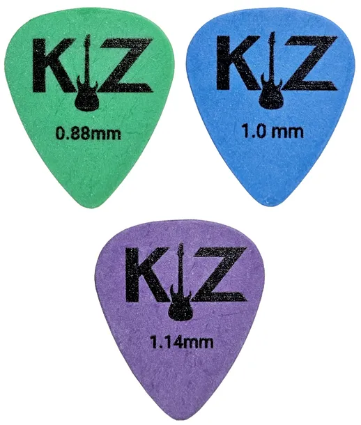 3x Kostki Do Gitary Piórko KZ Standard 0,88+1,0+1,14 mm Zestaw - z Tediorex
