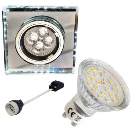 oprawa-halogenowa-sufitowa-bialy-pasek-led-zarowka-led-gu10-3w-zestaw