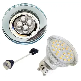 oprawa-halogenowa-sufitowa-bialy-pasek-led-zarowka-led-gu10-3w-zestaw