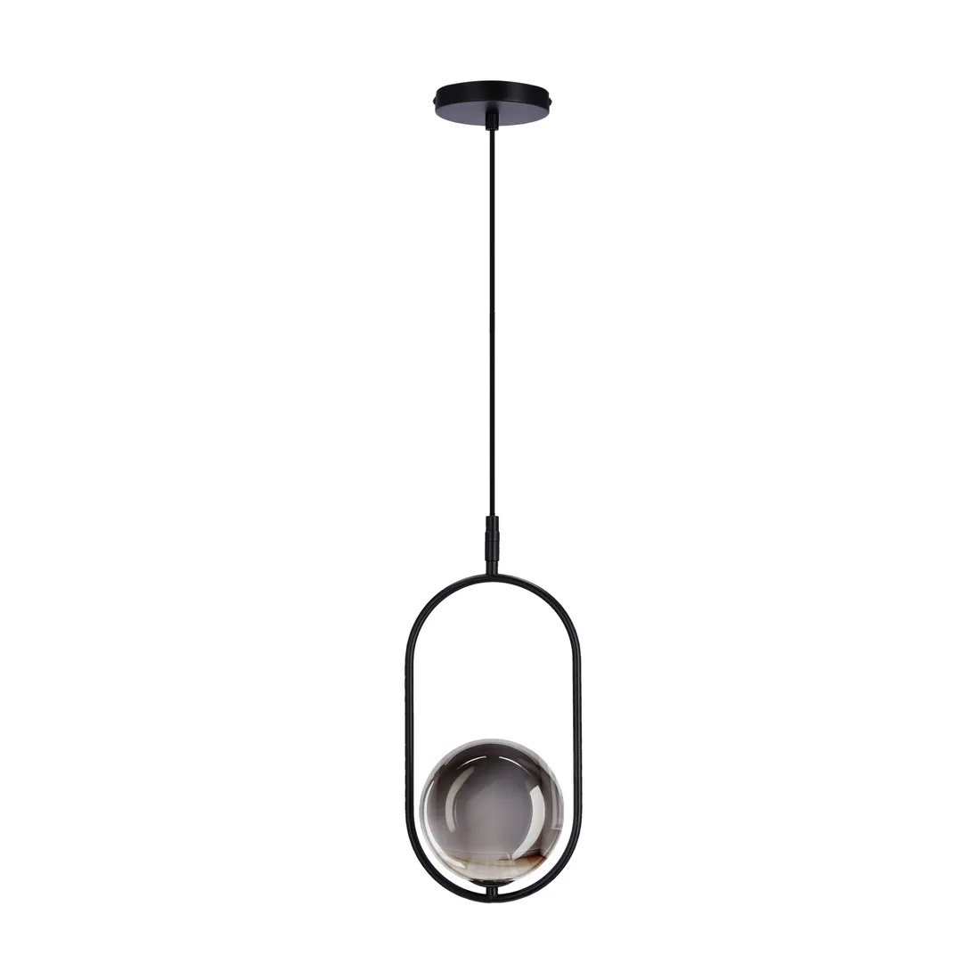 cordel-lampa-wiszaca-zwis-1x28w-g9-czarny-klosz-grafitowy-okragly-kula