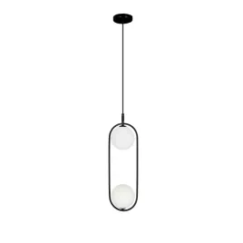 cordel-lampa-wiszaca-zwis-2x28w-g9-czarny-klosz-okragly-kula-140-cm