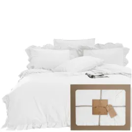 posciel-160x200-bawelniana-turecka-biala-stonewashed-z-falbanka-na-prezent