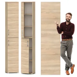 regal-biurowy-szafa-215cm-segregatory-drzwi-sonoma-6-polek-polski-producent