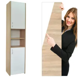 slupek-lazienkowy-stojacy-regal-sonoma-szafka-biale-fronty-drzwi-polki-170