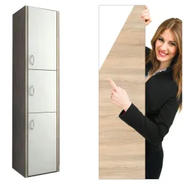 slupek-lazienkowy-stojacy-regal-sonoma-biale-fronty-szafka-3-drzwi-polki