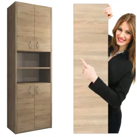 slupek-lazienkowy-stojacy-regal-sonoma-szafa-lazienkowa-4-drzwi-polki-170cm