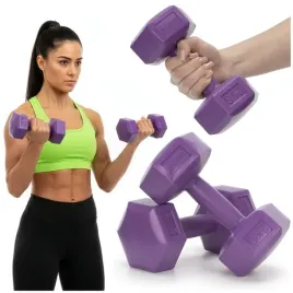 ciezarki-2x2kg-hexagonalne-do-cwiczen-fitness-hantle-zestaw-2-szt-fioletow