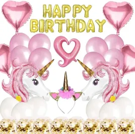 zestaw-balonow-urodziny-jednorozec-bialy-rozowy-napis-happy-birthday