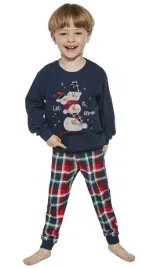 pizama-chlopieca-cornette-966-snowman-2-kolor-granatowy-rozmiar-134-140