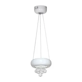 lampa-wiszaca-lux-bianco-1x6w-led-regulowana-dlugosc-krysztaly-glamour