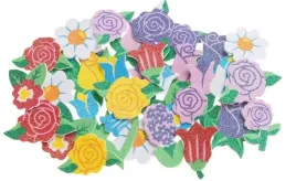 naklejki-z-pianki-kwiatki-33szt