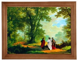 obraz-w-ramie-o-tematyce-religijnej-w-rozmiarze-18x24cm-droga-do-emaus