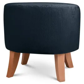 pufa-owalna-42x52-cm-granatowa-z-futerkowym-siedziskiem-i-nozkami