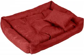 legowisko-dla-psa-snugly-150x110x28-cm-xxxl-czerwone-z-poduszka