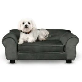 sofa-dla-psa-lucy-ciemnoszara-kanapa-dla-kota-psa-tapicerowana-welurowa