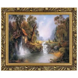 obraz-40x50-cm-w-zlotej-ramie-makowka-cezary-rozycki-stary-mlyn