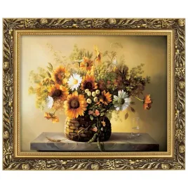 reprodukcja-obrazu-makowka-40x50-cm-w-zlotej-ramie-cezary-rozycki