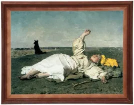 obraz-babie-lato-chelmonski-reprodukcja-w-drewnianej-ramie-30x40-cm