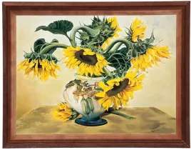 obraz-w-drewnianej-ramie-30x40cm-sloneczniki-iii-e-misiewicz