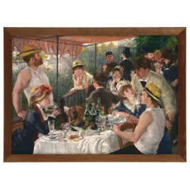 reprodukcja-luncheon-of-the-boating-party-renoir-w-brazowej-ramie-70x50