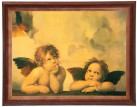 obraz-religijny-w-drewnianej-ramie-30x40cm-dwa-aniolki-wysoka-jakosc