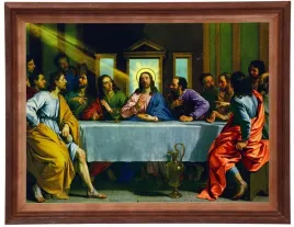 religijny-obraz-30x40cm-w-fioletowej-ramie-ostatnia-wieczerza