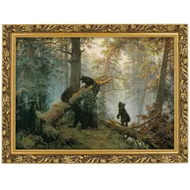 reprodukcja-obrazu-makowka-ivan-shishkin-w-ramie-zlotej-70x50-cm