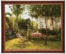 obraz-w-drewnianej-ramie-40x50cm-dom-w-ogrodzie-ii-z-konarski