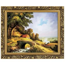reprodukcja-obrazu-mostek-i-zlota-rama-40x50-cm-cezary-rozycki