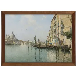 obraz-atlas-of-places-70x50-cm-w-brazowej-ramie-drewnianej