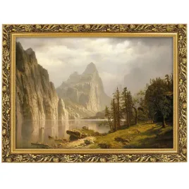 obraz-albert-bierstadt-merced-river-yosemite-valley-w-zlotej-ramie-70x50cm